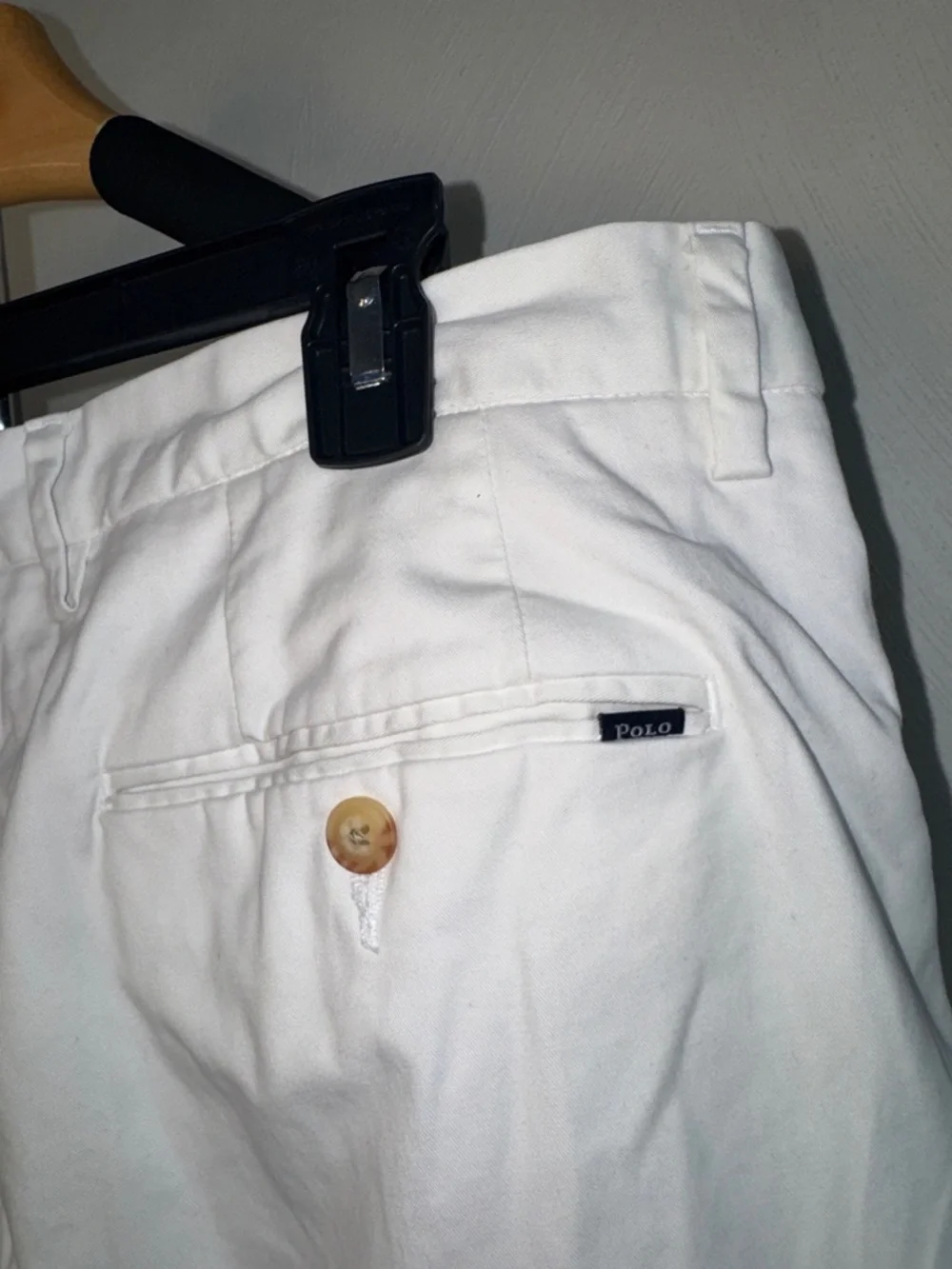 Polo by Ralph Lauren White Flat Front Chino Shorts